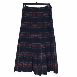 Pendleton Skirt Black Stewart Tartan Plaid Wool